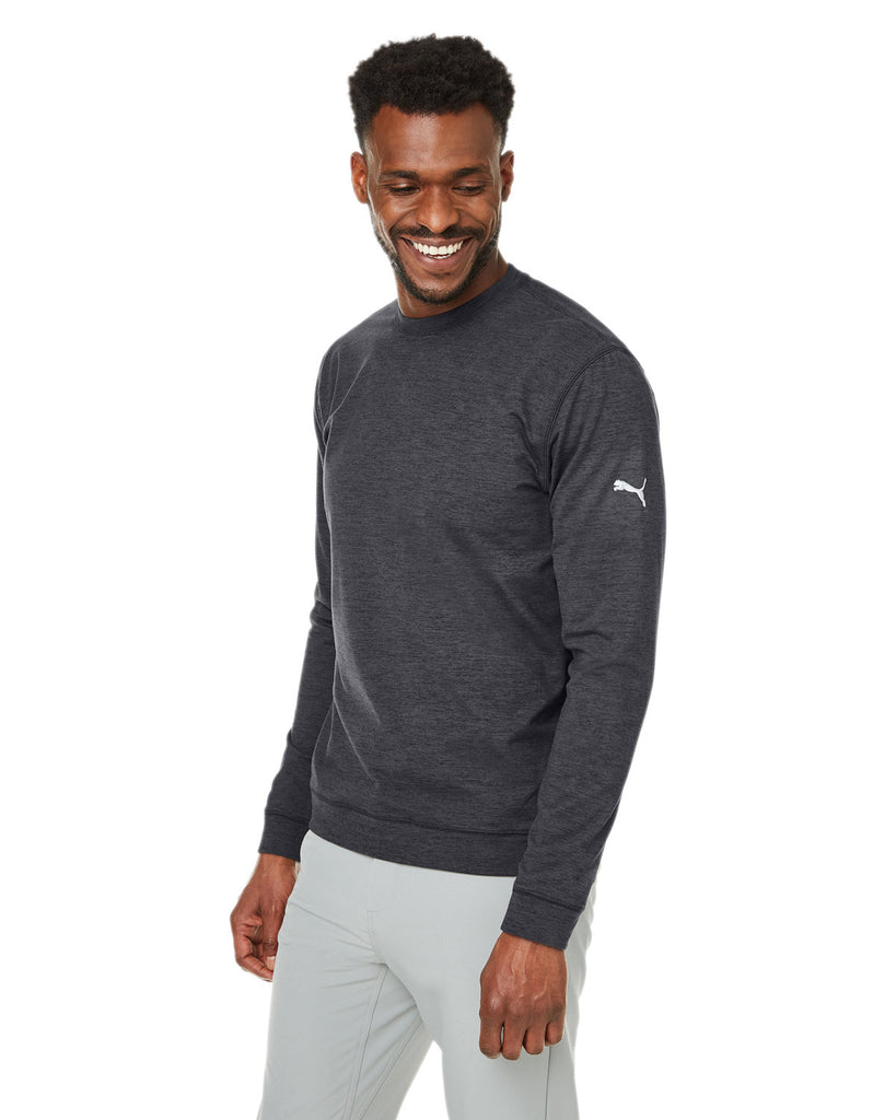 Puma Golf Men's Puma Black Heather Cloudspun Crewneck Sweatshirt
