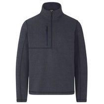 Landway Men's Navy Kodiak Herringbone Quarter-Zip Sweater-Knit Fleece