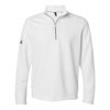 Adidas Men's Core White Spacer Quarter-Zip Pullover