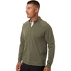 Adidas Men's Olive Strata Club Quarter Zip Pullover