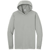 CornerStone Men's Light Grey Workwear Pro Long Sleeve Hooded Tee