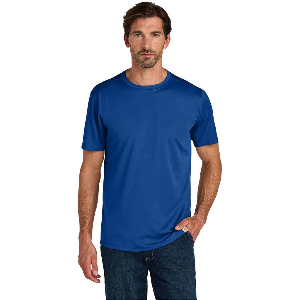 Carhartt Men's Royal Glass Blue Force Sun Defender Short Sleeve T-Shirt