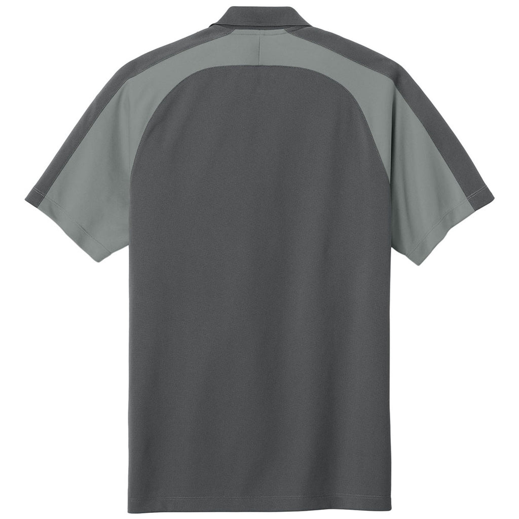 Port Authority Men's Storm Grey/Gusty Grey Wearever Performance Pique Colorblock Polo