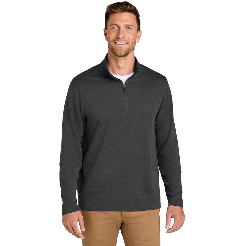 Port Authority Men's Grey Steel Breakwater 1/4-Zip Pullover