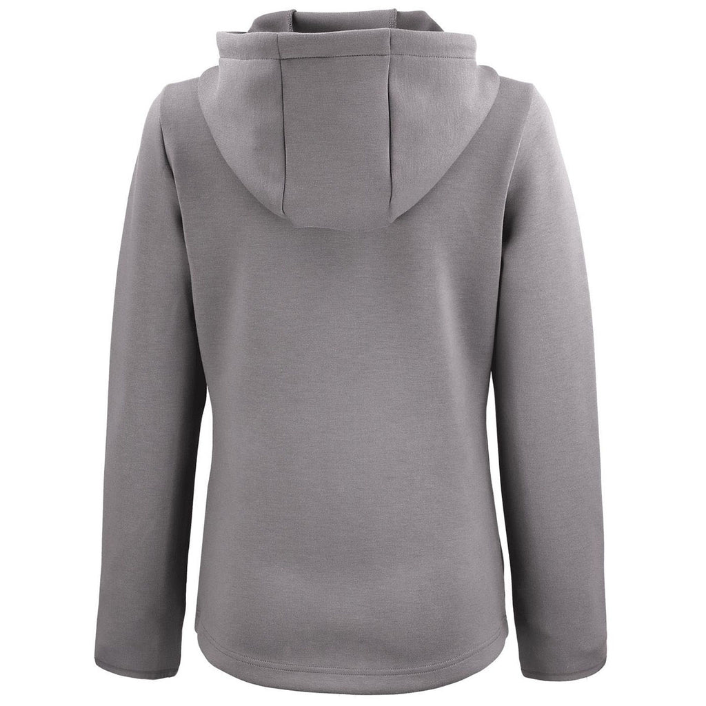 Cutter & Buck Women's Elemental Grey Roam Epic Comfort Recycled Full Zip Hooded Jacket