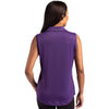 Cutter & Buck Women's Dark College Purple Heather Forge Eco Stretch Recycled Sleeveless Polo