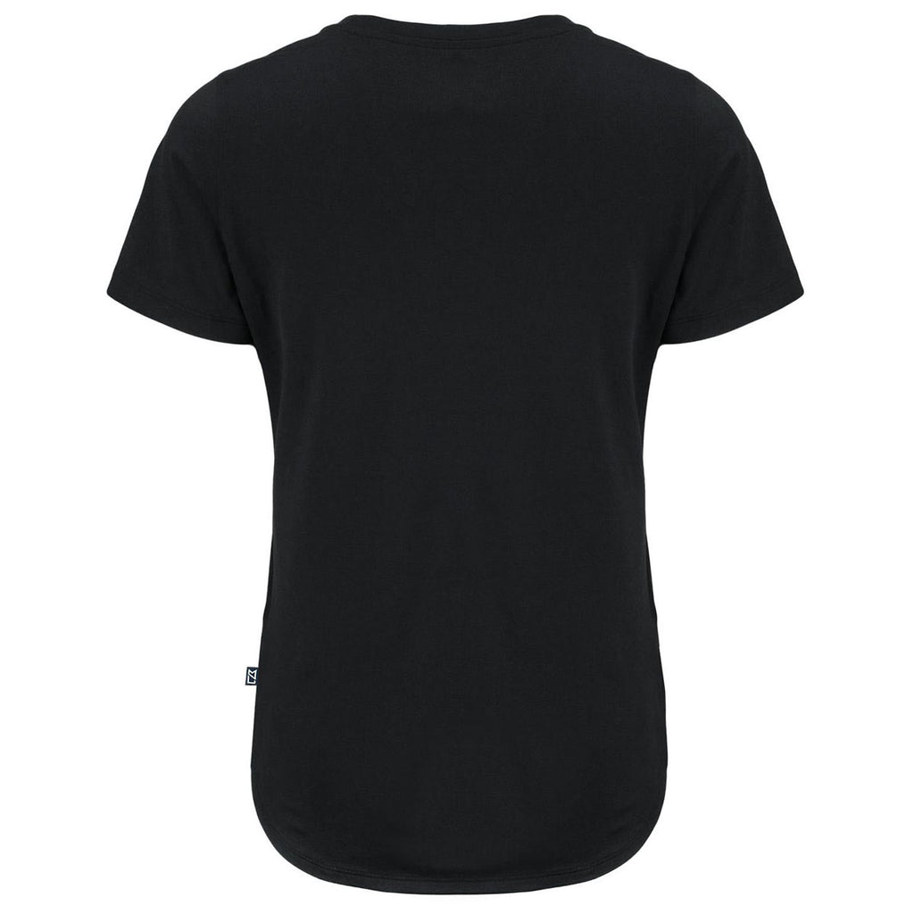 Cutter & Buck Women's Black Coastline Epic Comfort Recycled Short Sleeve Tee