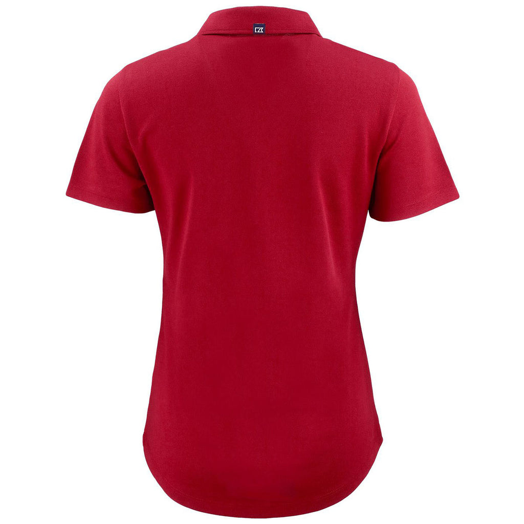Cutter & Buck Women's Cardinal Red Advantage Refresh Epic Confidence Recycled Tri-Blend Pique Polo