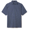 Straight Down Men's Greenstone Quintero Stripe Polo