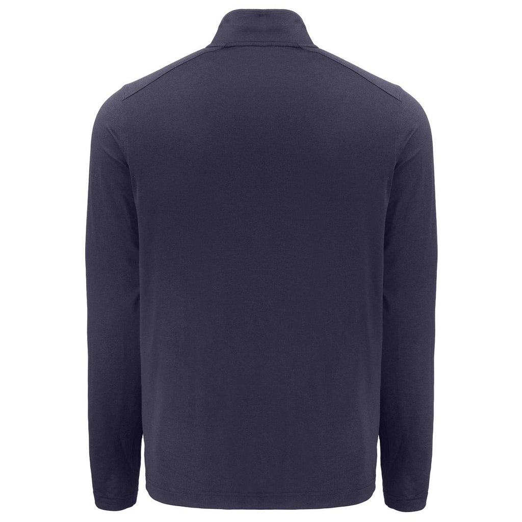 Cutter & Buck Men's Navy Blue Coastline Epic Comfort Recycled Quarter Zip