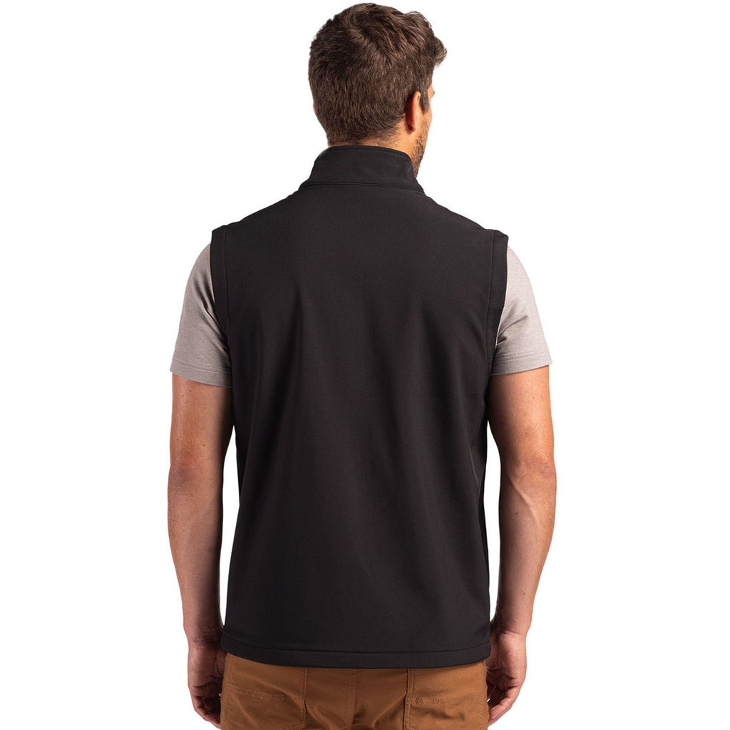 Clique Men's Black/Pure Slate Tempo Stretch Full Zip Softshell Vest