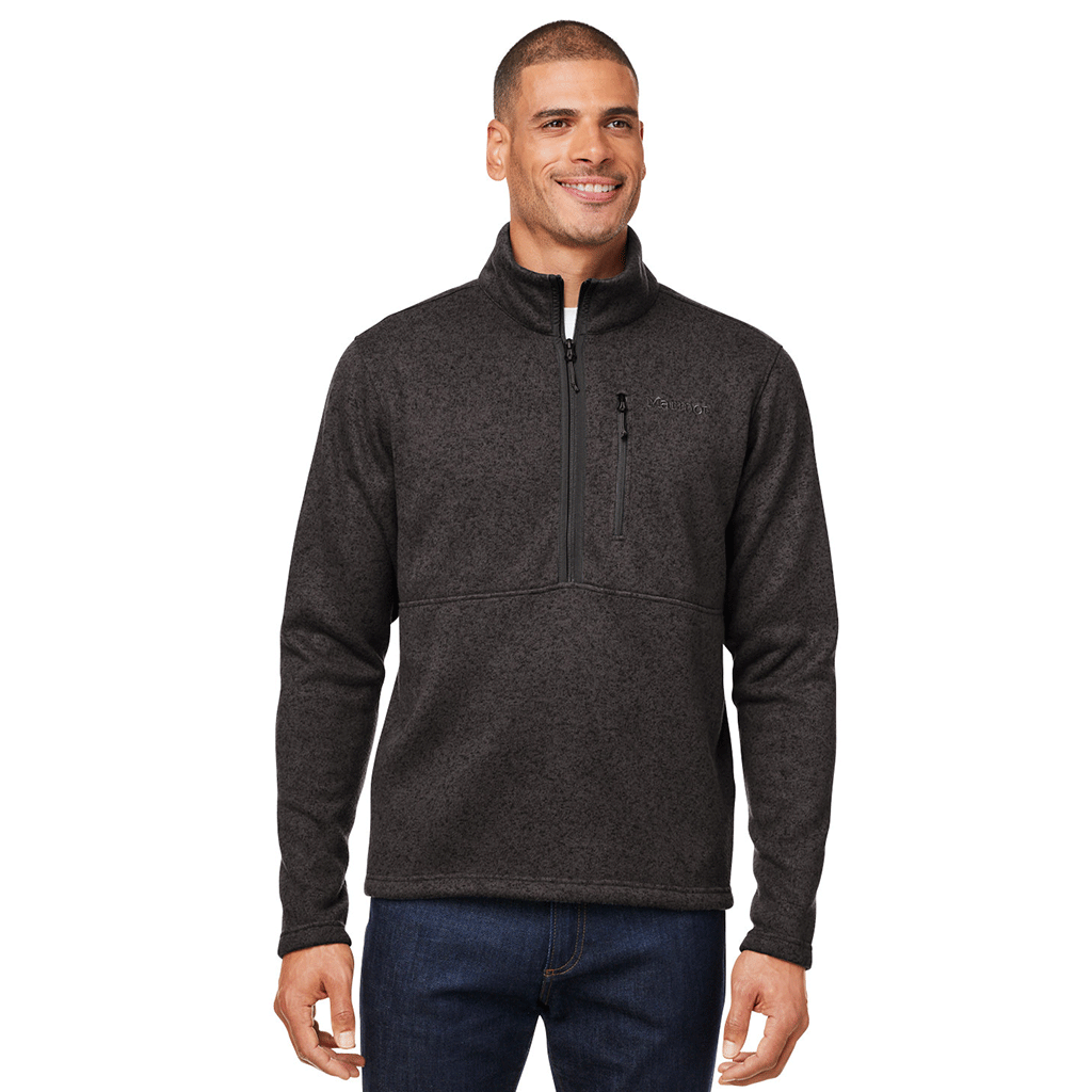 Marmot Men's Black Heather Dropline Half-Zip Jacket