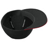 Sport-Tek Black/Deep Red/Black Pro-Cut Stretch-Tek Cap