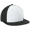 Sport-Tek White/Black/Black Pro-Cut Stretch-Tek Cap