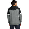 Sport-Tek Men's Black/Vintage Heather Drive Fleece Colorblock Hoodie