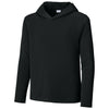 Sport-Tek Youth Black Posi-UV Pro Long Sleeve Hoodie