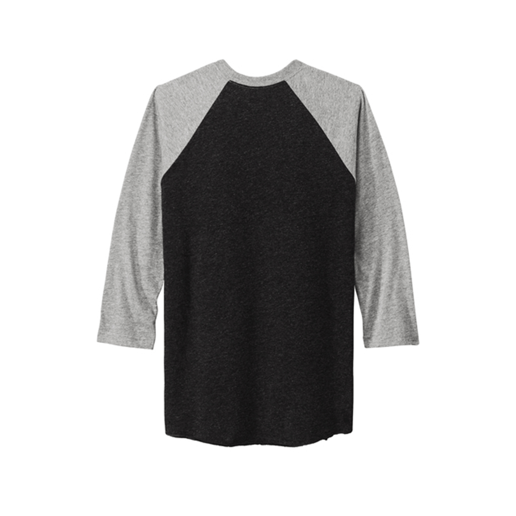 Next Level Apparel Unisex Premium Heather/Vintage Black Tri-Blend 3/4-Sleeve Raglan Tee