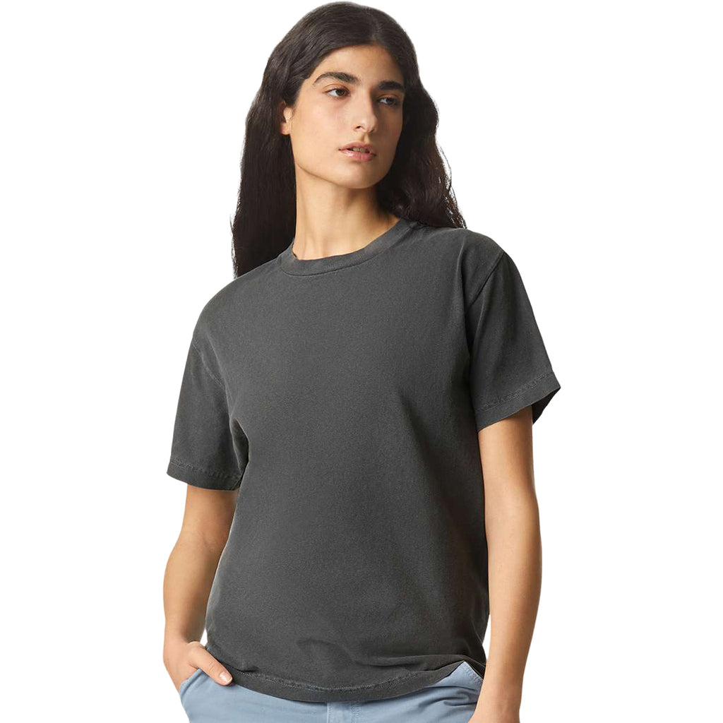 American Apparel Unisex Faded Black Garment Dyed Heavyweight Cotton Tee