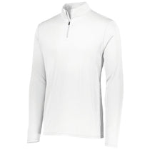 Augusta Sportswear Men's White Attain Quarter-Zip Pullover