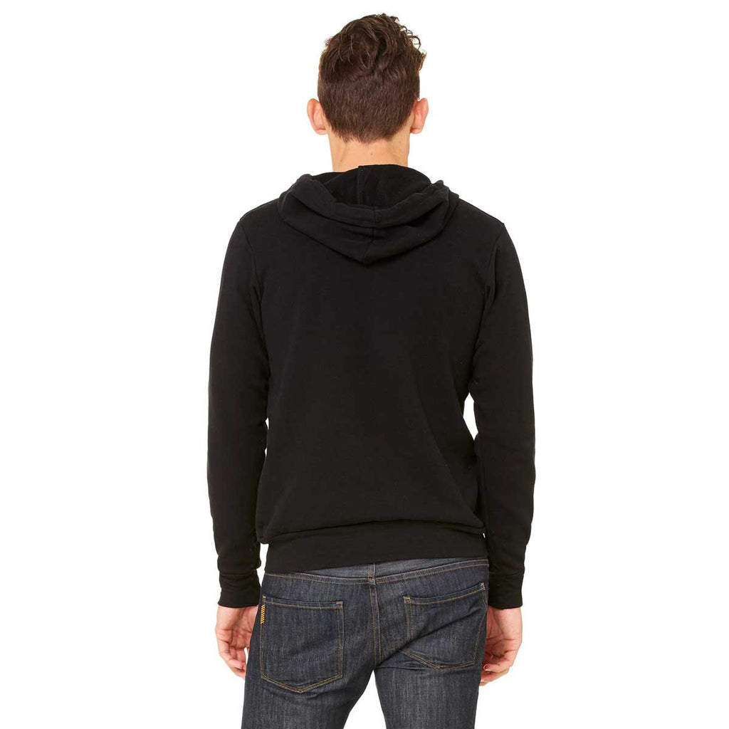 Bella + Canvas Unisex Black Sponge Fleece Full-Zip Hoodie