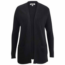 Edwards Women's Black Open Front Cardigan With Pockets