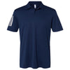 Adidas Men's Team Navy Blue/White Floating 3-Stripes Sport Shirt