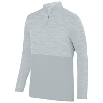 Augusta Sportswear Men's Silver Shadow Tonal Heather Quarter-Zip Pullover