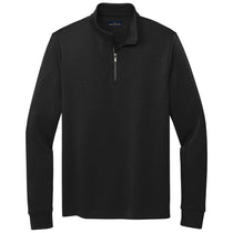 Brooks Brothers Men's Deep Black Double Knit Quarter Zip