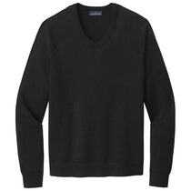 Brooks Brothers Men's Deep Black Cotton Stretch V-Neck Sweater
