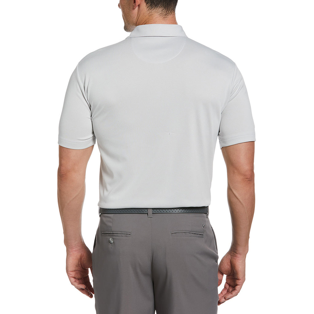 Callaway Men's Bright White Silver Birdseye Polo