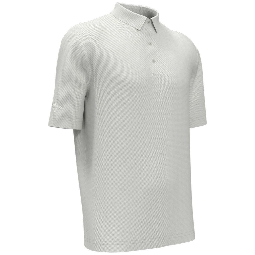 Callaway Men's Bright White Silver Birdseye Polo