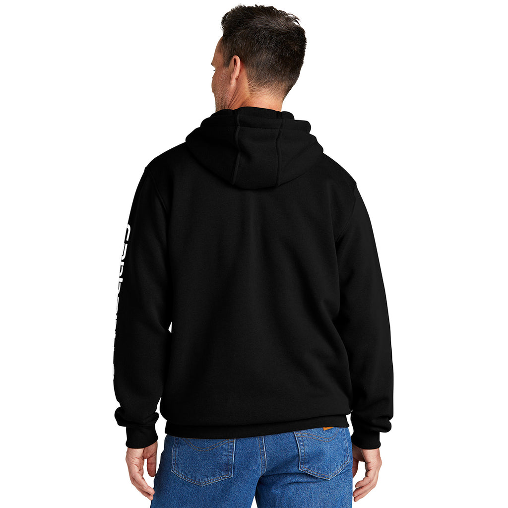 Carhartt Men's Black Midweight Hooded Logo Sweatshirt