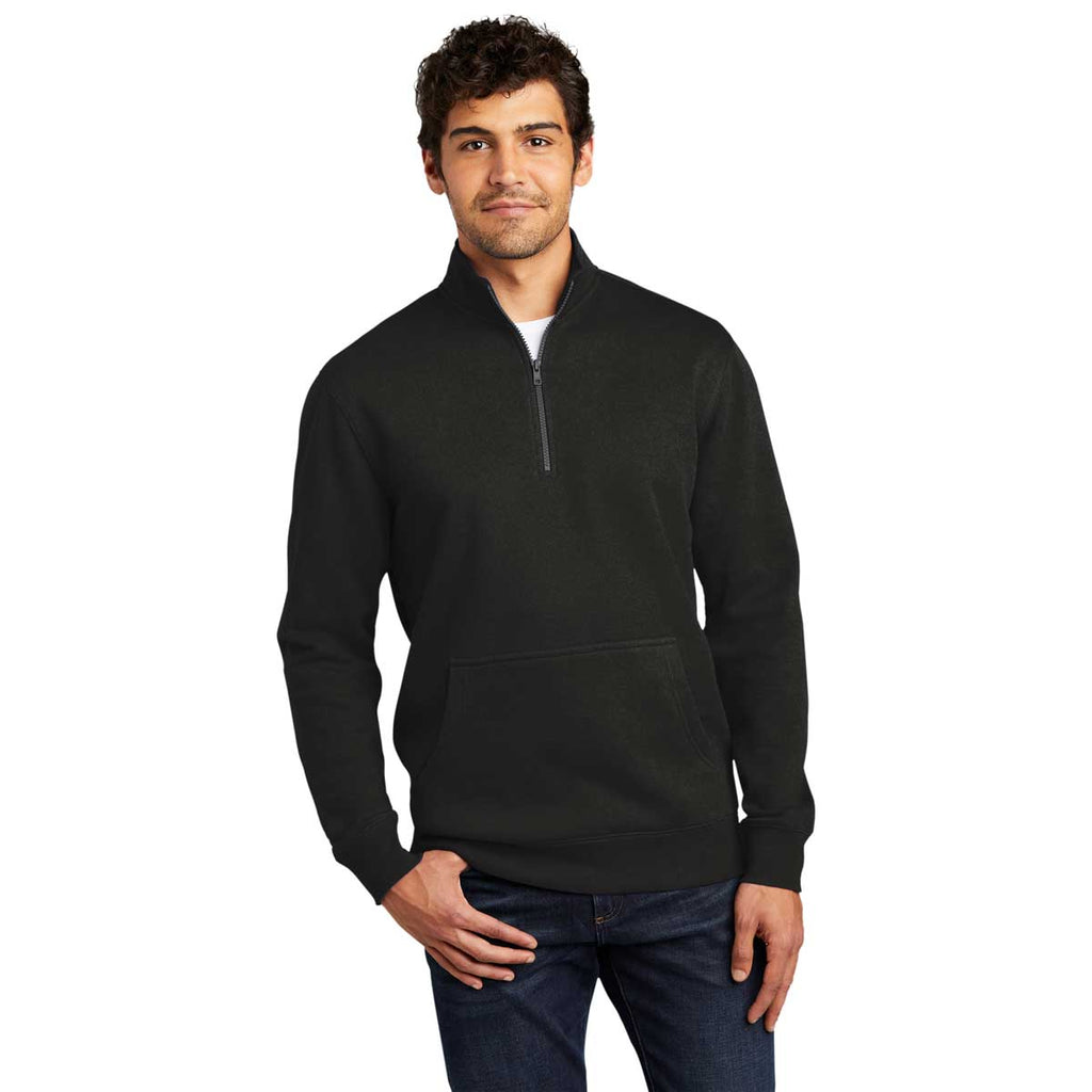 District Men's Black V.I.T. Fleece Quarter Zip