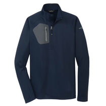Eddie Bauer Men's River Blue Half Zip Performance Fleece Jacket