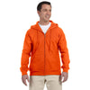 Gildan Men's Safety Orange DryBlend 9 oz. 50/50 Full Zip Hoodie