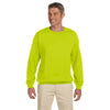 Gildan Unisex Safety Green Heavy Blend 50/50 Fleece Crew