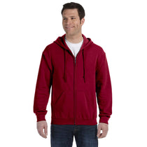 Gildan Unisex Cardinal Red Heavy Blend 50/50 Full Zip Hoodie
