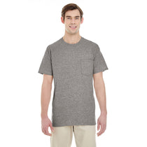 Gildan Men's Graphite Heather Heavy Cotton 5.3 oz. Pocket T-Shirt