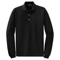 Port Authority Men's Jet Black Rapid Dry Long Sleeve Polo