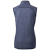 Cutter & Buck Women's Liberty Navy Heather Mainsail Sweater Knit Full Zip Vest