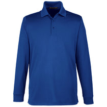 Harriton Men's True Royal Tall Advantage Snag Protection Plus Long Sleeve Polo