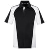 Harriton Men's Black/White/Dark Charcoal Advantage Snag Protection Plus Colorblock Polo