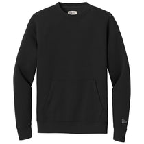 New Era Men's Black Heritage Fleece Pocket Crew