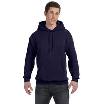 Hanes Men's Navy 7.8 oz. EcoSmart 50/50 Pullover Hood