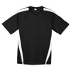 Sport-Tek Men's Black/White Colorblock PosiCharge Competitor Tee