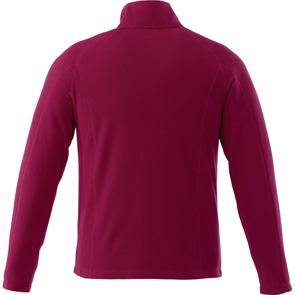 Elevate Men's Maroon Rixford Polyfleece Jacket