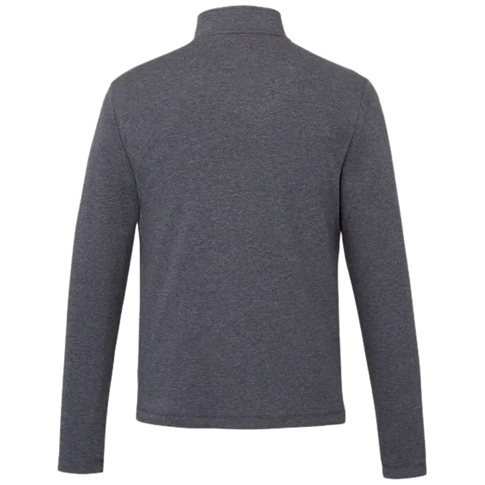 Elevate Men's Heather Dark Charcoal Rigi Eco Knit Quarter Zip