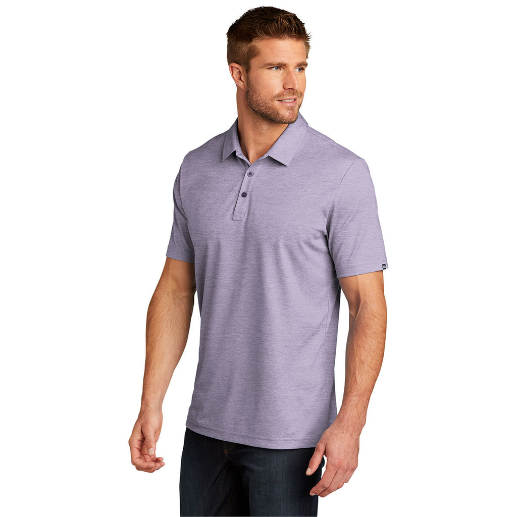 TravisMathew Men's Purple Sage Heather Oceanside Heather Polo