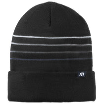 TravisMathew Black Striped Cuffed Beanie