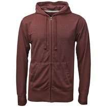 BAW Men's Vintage Maroon Burn-Out Full Zip Jacket